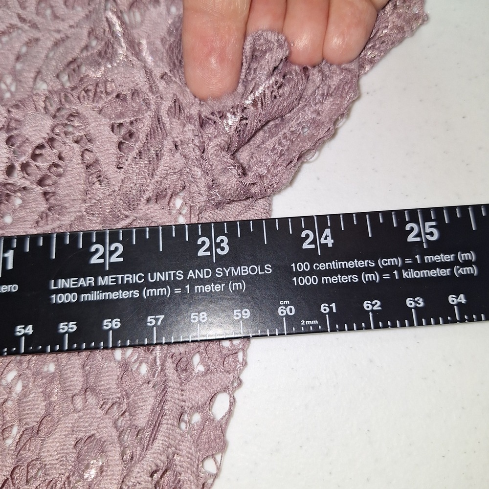 Boho Whimsigoth Floral Goth Chic Mauve Lace Open Front Cardigan Paper + Tee M - Picture 6 of 10